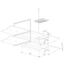 Novy Premium Inselhaube Pureline Frame 90 cm mit 3 Rahmen 70 cm Schwarz 15003