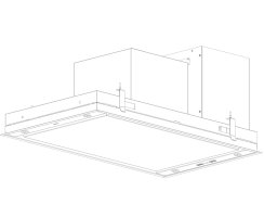 Novy Premium Inselhaube Pureline Frame 90 cm mit 4 Rahmen 70 cm Schwarz 15005