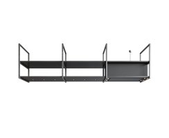 Novy Premium Inselhaube Pureline Frame 90 cm mit 4 Rahmen 70 cm Schwarz 15005