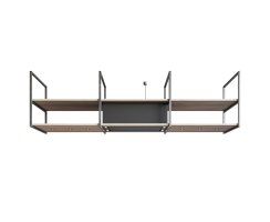 Novy Premium Inselhaube Pureline Frame 90 cm mit 4 Rahmen 70 cm Schwarz 15005