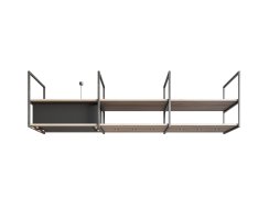 Novy Premium Inselhaube Pureline Frame 90 cm mit 4 Rahmen 70 cm Schwarz 15005