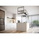 Novy Premium Inselhaube Pureline Frame 90 cm mit 4 Rahmen 70 cm Schwarz 15005
