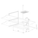 Novy Premium Inselhaube Pureline Frame 90 cm mit 4 Rahmen 70 cm Schwarz 15005