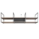 Novy Premium Inselhaube Pureline Frame 90 cm mit 4 Rahmen 70 cm Schwarz 15005