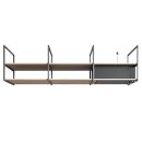 Novy Premium Inselhaube Pureline Frame 90 cm mit 4 Rahmen 70 cm Schwarz 15005