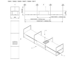 Novy Premium Inselhaube Pureline Frame 90 cm mit 2 Rahmen 80 cm Schwarz 15007