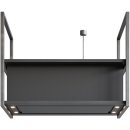 Novy Premium Inselhaube Pureline Frame 90 cm mit 2 Rahmen 80 cm Schwarz 15007