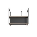 Novy Premium Inselhaube Pureline Frame 90 cm mit 2 Rahmen 80 cm Schwarz 15007