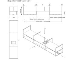 Novy Premium Inselhaube Pureline Frame 120 cm mit 2 Rahmen 80 cm Schwarz 15008