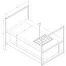 Novy Premium Inselhaube Pureline Frame 120 cm mit 2 Rahmen 80 cm Schwarz 15008