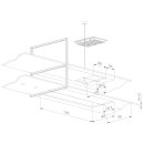 Novy Premium Inselhaube Pureline Frame 120 cm mit 2 Rahmen 80 cm Schwarz 15008