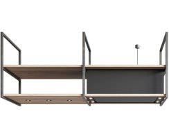 Novy Premium Inselhaube Pureline Frame 90 cm mit 3 Rahmen 80 cm Schwarz 15009