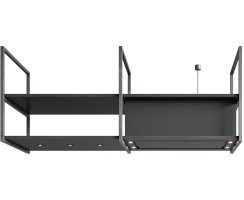 Novy Premium Inselhaube Pureline Frame 90 cm mit 3 Rahmen 80 cm Schwarz 15009
