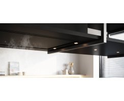 Novy Premium Inselhaube Pureline Frame 90 cm mit 3 Rahmen 80 cm Schwarz 15009