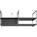 Novy Premium Inselhaube Pureline Frame 90 cm mit 3 Rahmen 80 cm Schwarz 15009