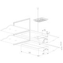 Novy Premium Inselhaube Pureline Frame 90 cm mit 3 Rahmen 80 cm Schwarz 15009