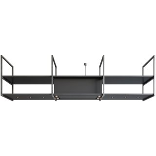 Novy Premium Inselhaube Pureline Frame 90 cm mit 4 Rahmen 80 cm Schwarz 15011