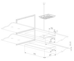 Novy Premium Inselhaube Pureline Frame 90 cm mit 4 Rahmen 80 cm Schwarz 15011