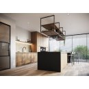 Novy Premium Inselhaube Pureline Frame 90 cm mit 4 Rahmen 80 cm Schwarz 15011