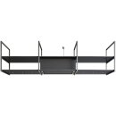 Novy Premium Inselhaube Pureline Frame 120 cm mit 4 Rahmen 80 cm Schwarz 15012