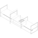 Novy Premium Inselhaube Pureline Frame 120 cm mit 4 Rahmen 80 cm Schwarz 15012