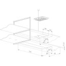 Novy Premium Inselhaube Pureline Frame 120 cm mit 4 Rahmen 80 cm Schwarz 15012