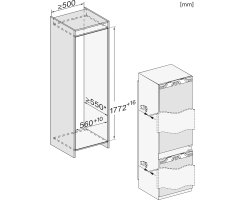 Miele Einbau-K&uuml;hl-Gefrierkombi KFN 7785 C - Nische 178 cm