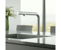 Naber Einhebelmischer Linea Turno Solo edelstahlfinish,...