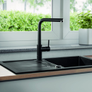 Naber Einhebelmischer Linea Arco 5 Fensterarmatur schwarz matt, Hochdruck 5011332