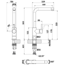 Naber Einhebelmischer Linea Arco 5 Fensterarmatur edelstahlfinish, Niederdruck 5011334