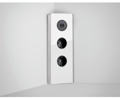 Naber Mira Eck Glas USB A  Edelstahl/Glas weiß 7053123