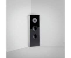 Naber Mira Eck Glas USB A  Edelstahl/Glas schwarz 7053124