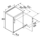 Liebherr Tischkühlschrank mit Hebelgriff, Rc 1400 Pure, 55 x 85 cm, 125 l, EEK: C
