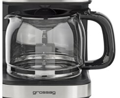 Grossag 10 Tassen Kaffee-Automat mit Glaskanne (1.5 Liter) KA 46.17 mit Timer (1316)