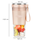 Grossag Akku Smoothie Mixer to-go, 300ml, Türkis, MX 10.05 (1379)