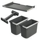 Häfele Abfalltrennsystem, Doppel-Abfallsammler 45 Basic S2, 2 x 11 Liter, 501.91.400