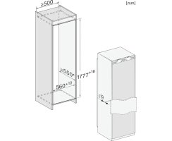 Miele Einbau-Gefrierschrank FNS 7794 D - links - Nische 1780 mm - mit Frischwasseranschluss