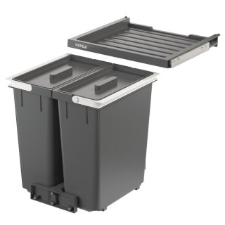 Häfele Abfalltrennsystem, Doppel-Abfallsammler 45 Basic M2, 2 x 15 Liter, 501.91.401