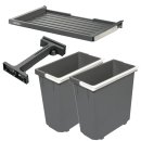 Häfele Abfalltrennsystem, Doppel-Abfallsammler 45 Basic M2, 2 x 15 Liter, 501.91.401