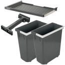 Häfele Abfalltrennsystem, Doppel-Abfallsammler 45 Basic L2, 2 x 18 Liter, 501.91.402
