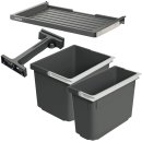 Häfele Abfalltrennsystem, Doppel-Abfallsammler 50 Basic S2, 1 x 16 und 1 x 9 Liter, 501.91.410