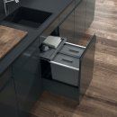 Häfele Abfalltrennsystem, Doppel-Abfallsammler 50 Basic M2, 1 x 23 und 1 x 13 Liter, 501.91.411