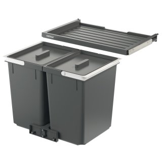 Häfele Abfalltrennsystem, Doppel-Abfallsammler 60 Basic S2, 2 x 16 Liter, 501.91.430
