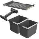 Häfele Abfalltrennsystem, Doppel-Abfallsammler 60 Basic S2, 2 x 16 Liter, 501.91.430