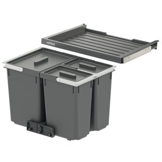 Häfele Abfalltrennsystem, Dreifach-Abfallsammler 60 Basic S3, 1 x 16 und 2 x 7 Liter, 501.91.440