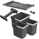 Häfele Abfalltrennsystem, Dreifach-Abfallsammler 60 Basic S3, 1 x 16 und 2 x 7 Liter, 501.91.440