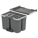Häfele Abfalltrennsystem, Dreifach-Abfallsammler 60 Basic L3, 1 x 26 und 2 x 12 Liter, 501.91.442