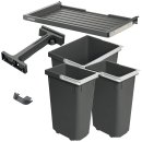 Häfele Abfalltrennsystem, Dreifach-Abfallsammler 60 Basic L3, 1 x 26 und 2 x 12 Liter, 501.91.442