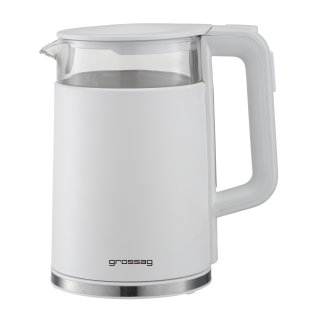 Grossag Glas-Wasserkocher 1,7 l, Weiß, WK 24.00 (1393)