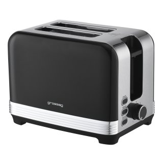 Grossag Edelstahl-Toaster, Schwarz, TA 28.07 (1400)